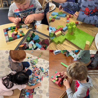 MCBLOK Manyetik Bloklar - Montessori STEM Oyun Seti - Orman Temalı Blok Oyuncak - 100 Parça (3+ Yaş)