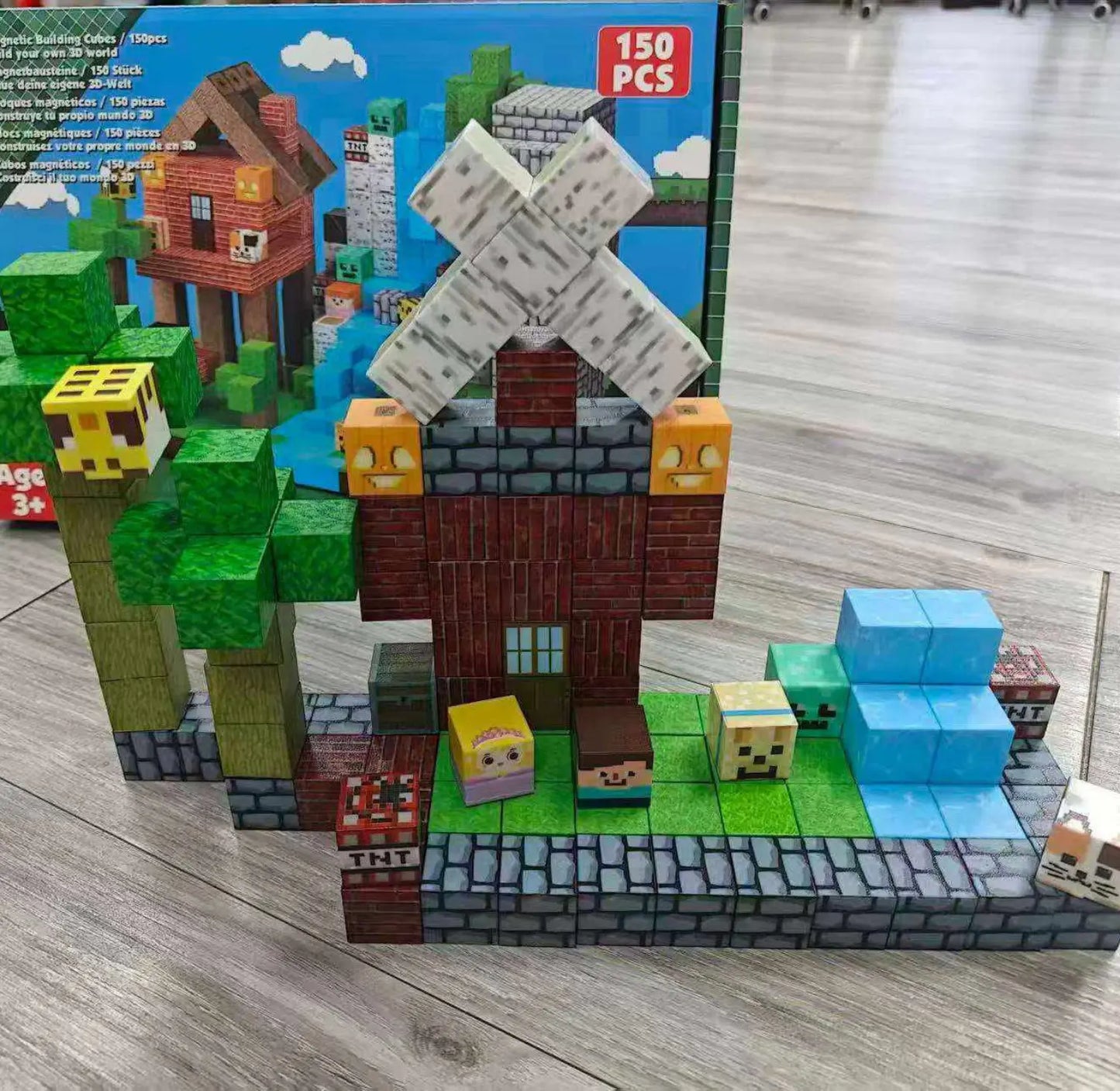 MCBLOK Manyetik Bloklar - Montessori STEM Oyun Seti - Orman Temalı Blok Oyuncak - 150 Parça (3+ Yaş)