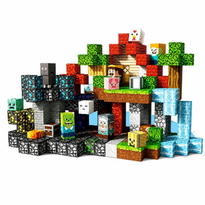 MCBLOK Manyetik Bloklar - Minecraft Portal Oyun Seti - 300 Parça