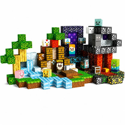 MCBLOK Manyetik Bloklar - Minecraft Portal Oyun Seti - 300 Parça
