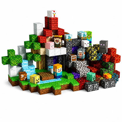 MCBLOK Manyetik Bloklar - Minecraft Portal Oyun Seti - 300 Parça