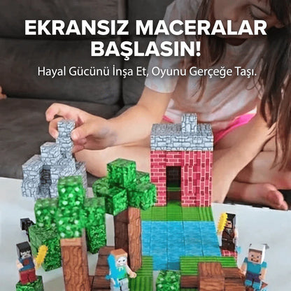 MCBLOK Manyetik Bloklar - Minecraft Portal Oyun Seti - 300 Parça