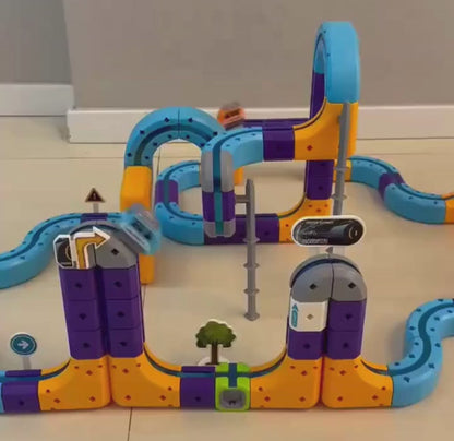 MCBLOK Manyetik Raylı Tren Seti - 87 Parça (3+ Yaş)
