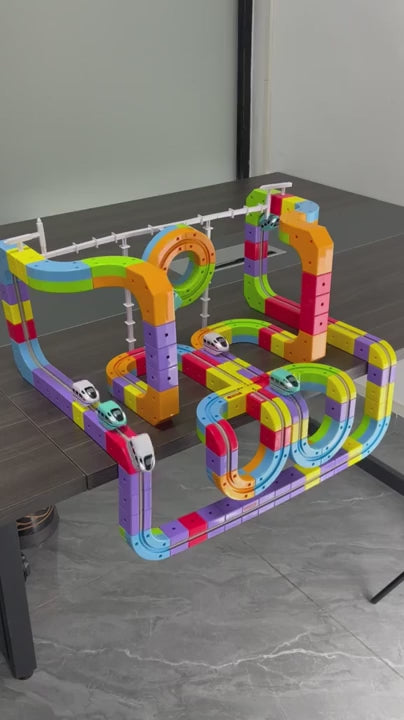 MCBLOK Manyetik Raylı Tren Seti - 87 Parça (3+ Yaş)